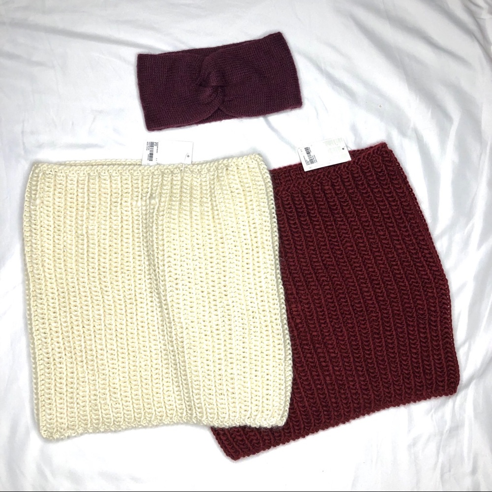 2 for 1 Pull Over Scarves w/ FREE Headband